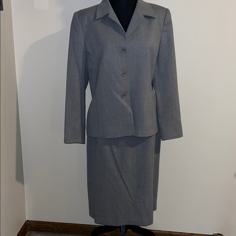 Talbots Gray Women's Blazer and Skirt Set